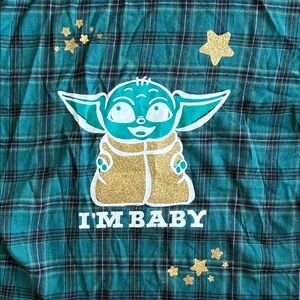 CUSTOM 1:1 baby yoda flannel